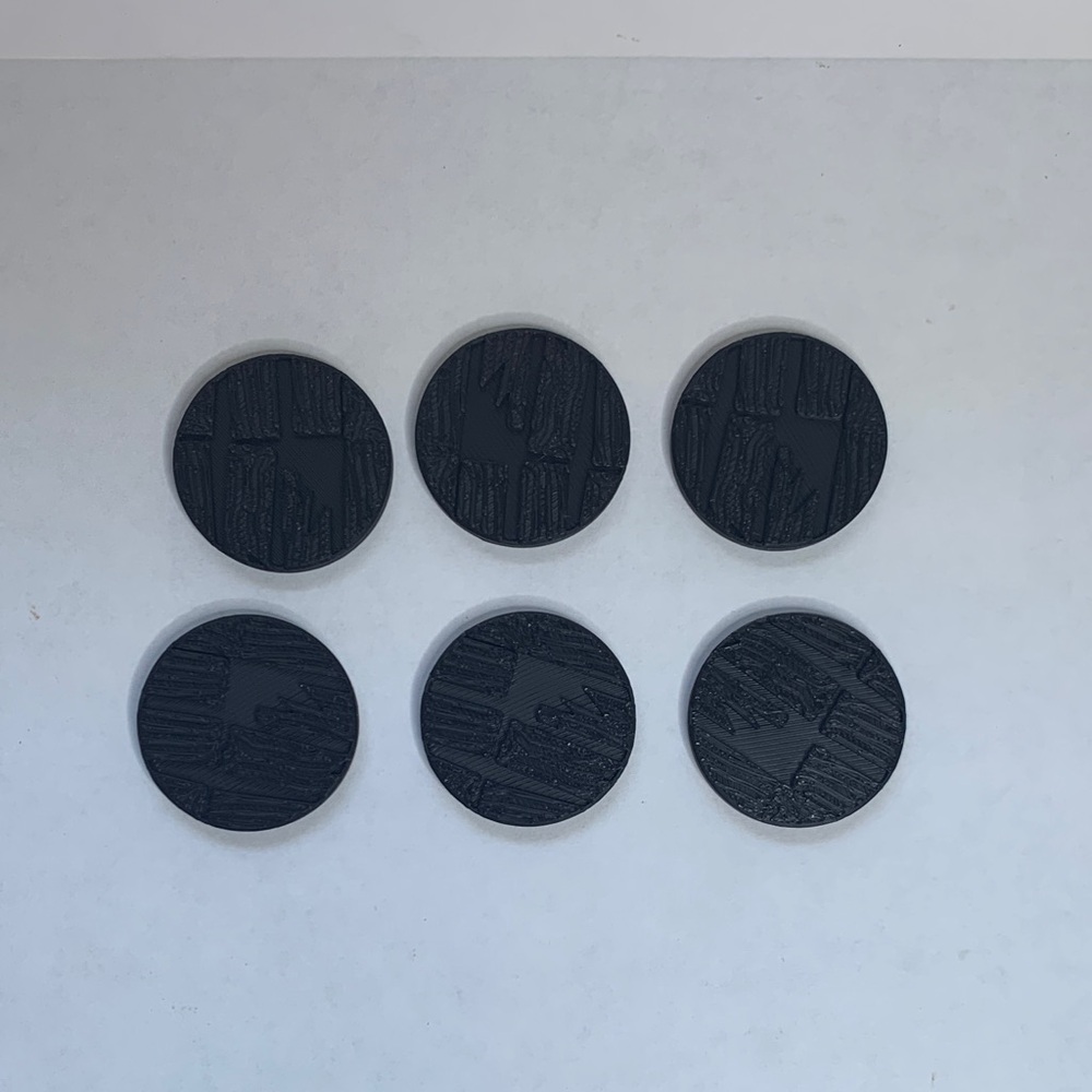 Set of 25 32mm Broken Boards Bases for Warhammer, AoS etc